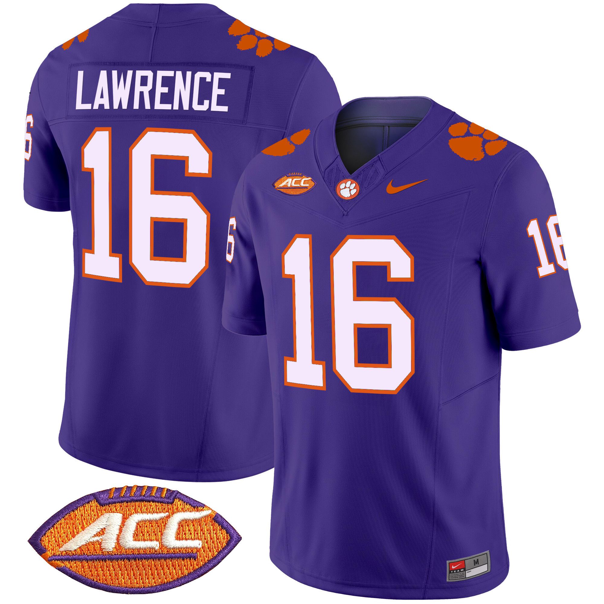 Men Clemson Tigers #16 Lawrence Purple 2024 Nike Vapor Limited NCAA Jersey->indianapolis colts->NFL Jersey